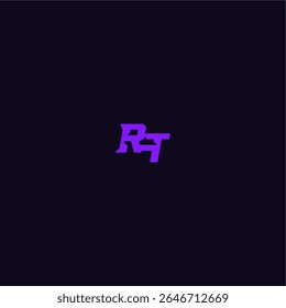 with bold monogram style cool and sporty design RT techno sport logo letter