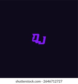 com estilo monograma arrojado legal e desportivo design QJ techno esporte logotipo letra