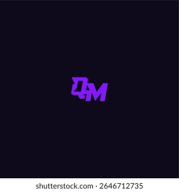 com estilo monograma arrojado legal e desportivo design QM techno esporte logotipo carta