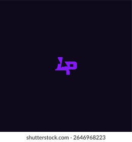 with bold monogram style cool and sporty design LP techno sport logo letter