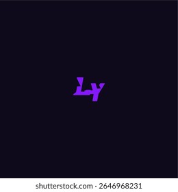 with bold monogram style cool and sporty design LY techno sport logo letter