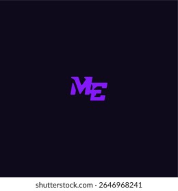 with bold monogram style cool and sporty design ME techno sport logo letter