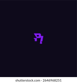 com estilo monograma arrojado legal e desportivo design PI techno esporte logotipo letra