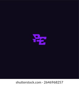 com estilo monograma arrojado legal e desportivo design PE techno esporte logotipo carta
