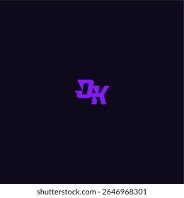 com estilo monograma arrojado legal e desportivo design OK techno esporte logotipo carta