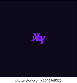com estilo monograma arrojado design legal e esportivo NY techno carta logotipo esporte