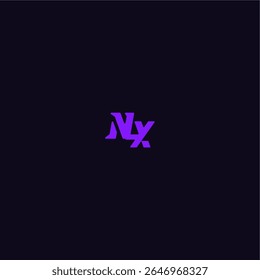 with bold monogram style cool and sporty design NX techno sport logo letter