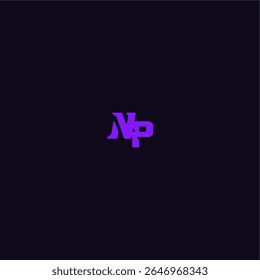 with bold monogram style cool and sporty design NP techno sport logo letter