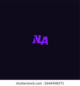 with bold monogram style cool and sporty design NA techno sport logo letter