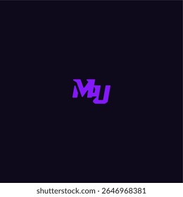 com estilo monograma arrojado legal e desportivo design MU techno esporte logotipo letra