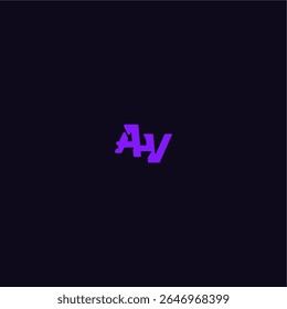 com estilo monograma arrojado legal e desportivo design AV techno esporte logotipo carta