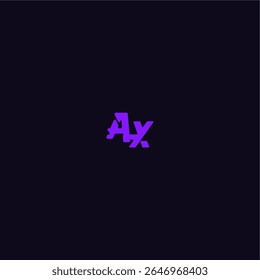 with bold monogram style cool and sporty design AX techno sport logo letter