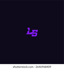 with bold monogram style cool and sporty design LS techno sport logo letter