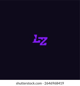 com estilo monograma arrojado legal e desportivo design LZ techno esporte logotipo letra