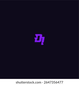 with bold monogram style cool and sporty design DI techno sport logo letter