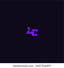 with bold monogram style cool and sporty design LC techno sport logo letter