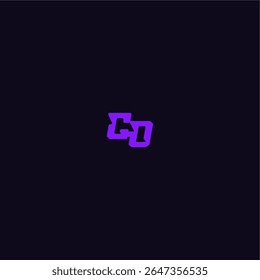 with bold monogram style cool and sporty design CO techno sport logo letter