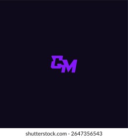 with bold monogram style cool and sporty design CM techno sport logo letter