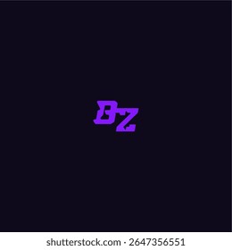 com estilo monograma arrojado legal e desportivo design BZ techno esporte logotipo letra