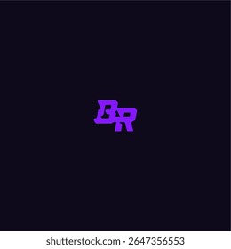 with bold monogram style cool and sporty design BR techno sport logo letter