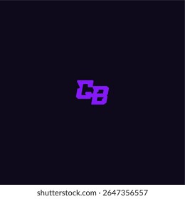with bold monogram style cool and sporty design CB techno sport logo letter