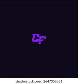 with bold monogram style cool and sporty design CF techno sport logo letter