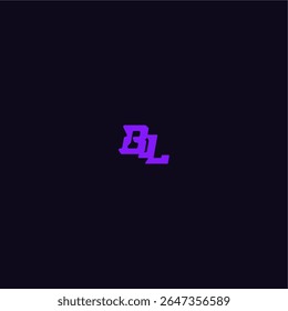 with bold monogram style cool and sporty design BL techno sport logo letter