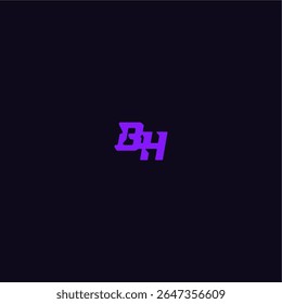 with bold monogram style cool and sporty design BH techno sport logo letter