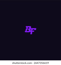 com estilo monograma arrojado legal e desportivo design BF techno esporte logotipo carta