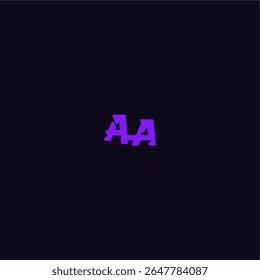 com estilo monograma arrojado legal e desportivo design AA techno esporte logotipo letra