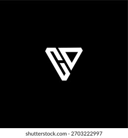 Com estilo monograma arrojado legal e desportivo design CD techno esporte logotipo carta