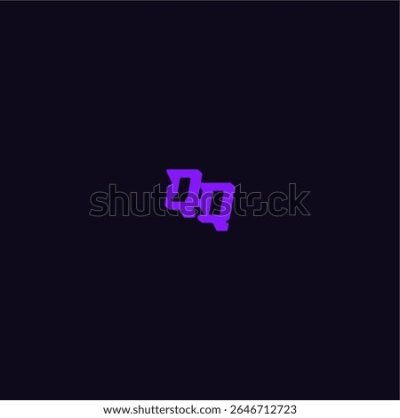 with bold monogram style cool and sporty design QQ techno sport logo letter