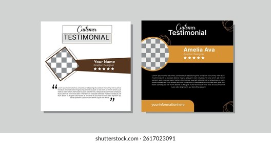 Bold and Mordern Client Testimonial Design. Client Refarrense 