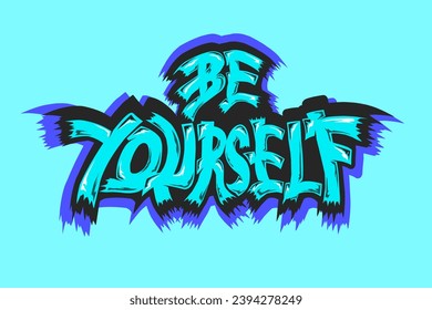 Concevoir des lettres de police de style graffiti, des illustrations vectorielles, des T-shirts, des mouchoirs et des affiches	