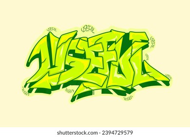 Conception Abstraite Graffiti Style Police Lettering, Illustration Vectorielle Art, Pour T-shirt, Hoodie et affiche