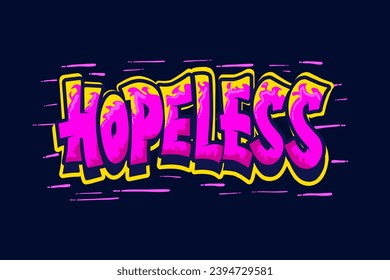 Conception Abstraite Graffiti Style Police Lettering, Illustration Vectorielle Art, Pour T-shirt, Hoodie et affiche