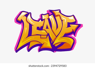 Conception Abstraite Graffiti Style Police Lettering, Illustration Vectorielle Art, Pour T-shirt, Hoodie et affiche