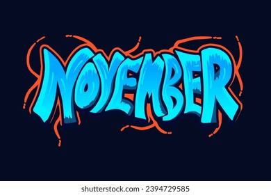 Conception Abstraite Graffiti Style Police Lettering, Illustration Vectorielle Art, Pour T-shirt, Hoodie et affiche