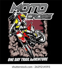 Bold Motocross Rider Tackling Rugged Terrain With Unyielding Spirit

