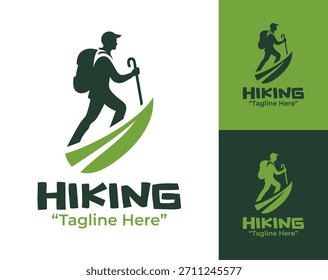 Ein kühnes Gebirgsspitzen-Design, das Stärke und Ausdauer für Outdoor-fokussierte Marken vermittelt. Geeignet für Wanderklubs und Wildnisausrüstung.