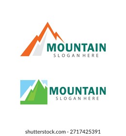 Bold Mountain Peak Logo Vector Icon For Outdoor Lifestyle And Sport Brand Identity