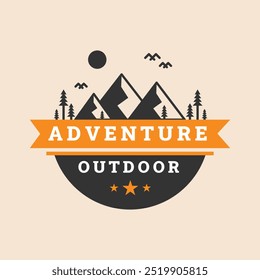 Bold Mountain Peak Outdoor Adventure Logo Design