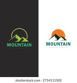 Bold Mountain Summit Emblem Design Adequado para Esportes ao ar livre e empresas de aventura