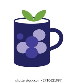Una taza atrevida con arándano de uva