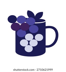 a bold mug featuring grape blueberry