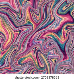 Bold multicolor swirl abstract with energetic marbled streaks in rainbow hues. Dynamic movement creates a vivid artistic texture. Golden keywords: abstract, colorful, fluid, vibrant, swirl.
