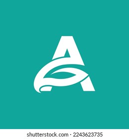bold natural logo women letter A