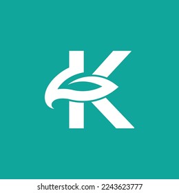 bold natural logo women letter K