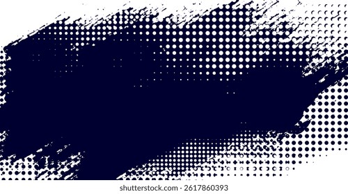 Bold navy grunge texture with halftone dots overlay, perfect for modern designs and striking visual statements, adaptable for backgrounds or accent elements on various projects