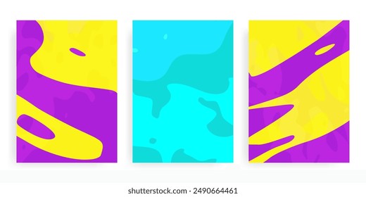 A bold neon background with large, textured edges and overlay color pieces.